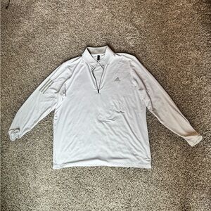 Adidas White Quarter Zip Pullover